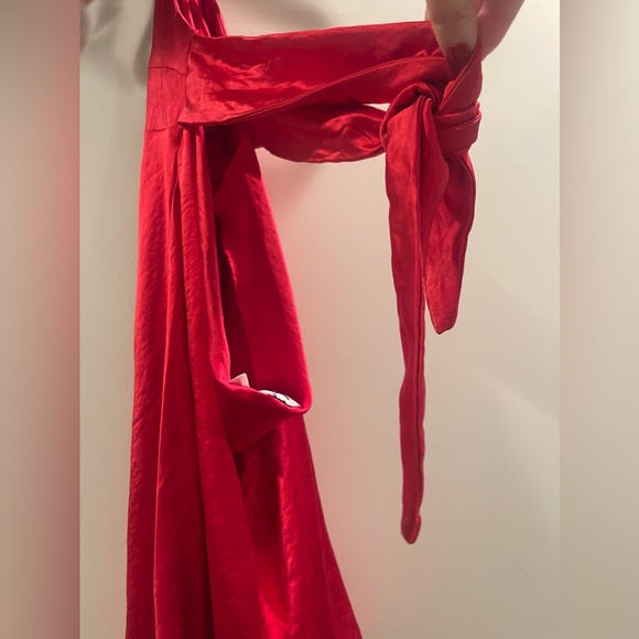 Princess Polly Red Cowl Neck Open back Mini Dress - Picture 5 of 6